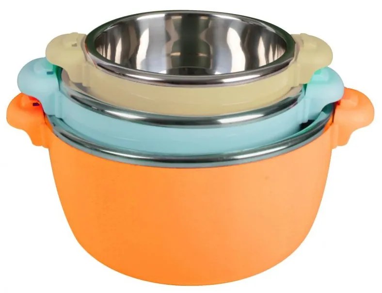 SET 3CASEROLE TERMICE 2+4+6L,BELLY ORANG