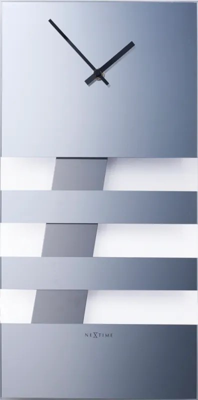 Ceas de perete NeXtime Bold Stripes Mirror 19x38cm