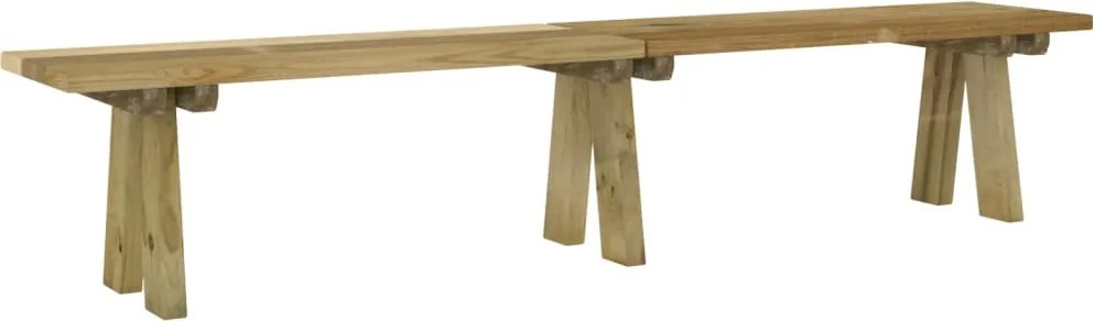 vidaXL Bancă de grădină, 220 cm, lemn masiv de pin impregnat