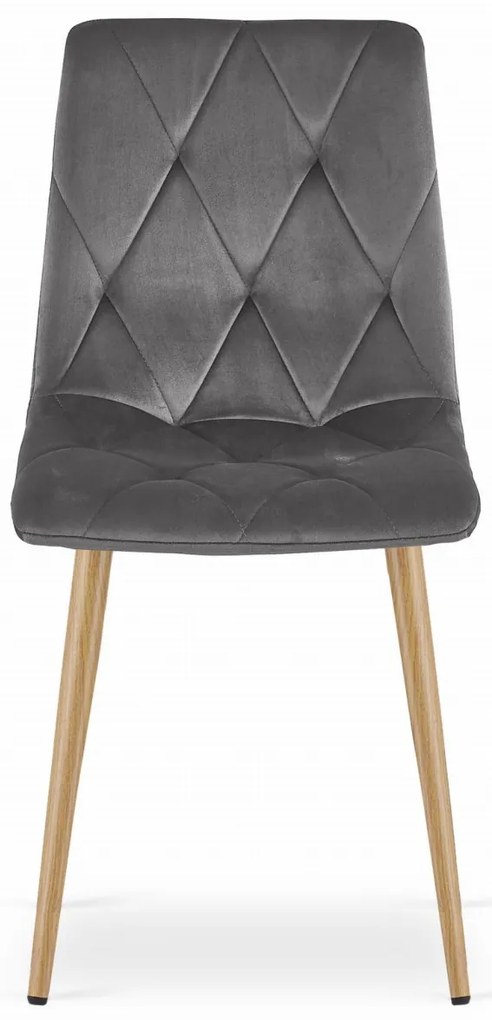 Scaun dining catifea LIBRA gri închis