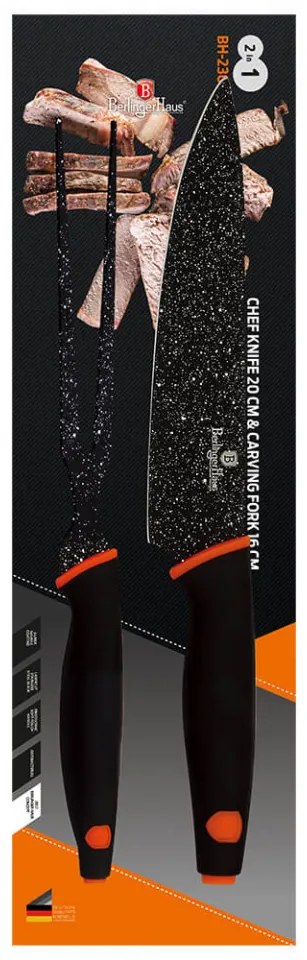 Set cutit si furculita gratar (2 piese) Granit Diamond Line Berlinger Haus BH-2304