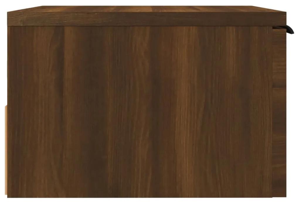 Noptiere de perete, 2 buc., stejar maro, 34x30x20 cm 2, Stejar brun