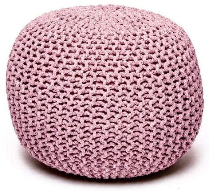 Taburet roz cu tapițerie din tricot Jagger – Bonami Essentials