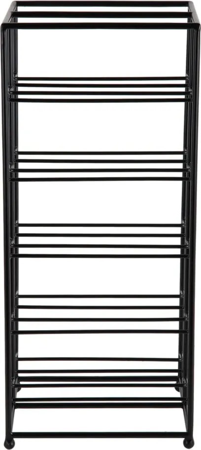 Raft pentru sticle de vin negru din metal număr de sticle 10 25x57x22,5 cm Dual Floor – PT LIVING