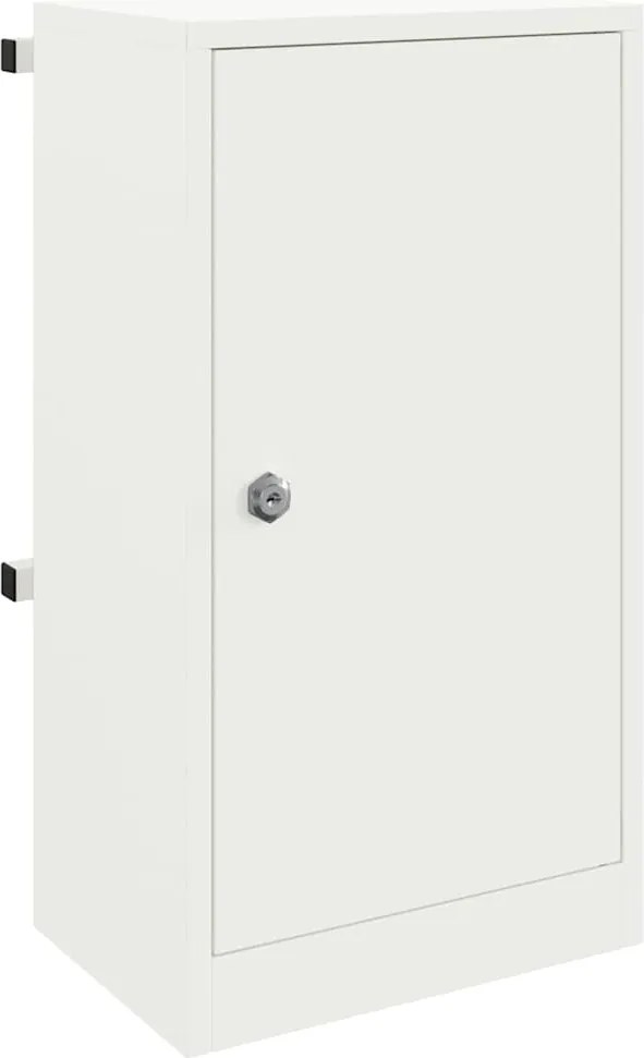 vidaXL cutie poștală cu depozitare cu ușă Alb 30 x 20 x 55 cm Oțel