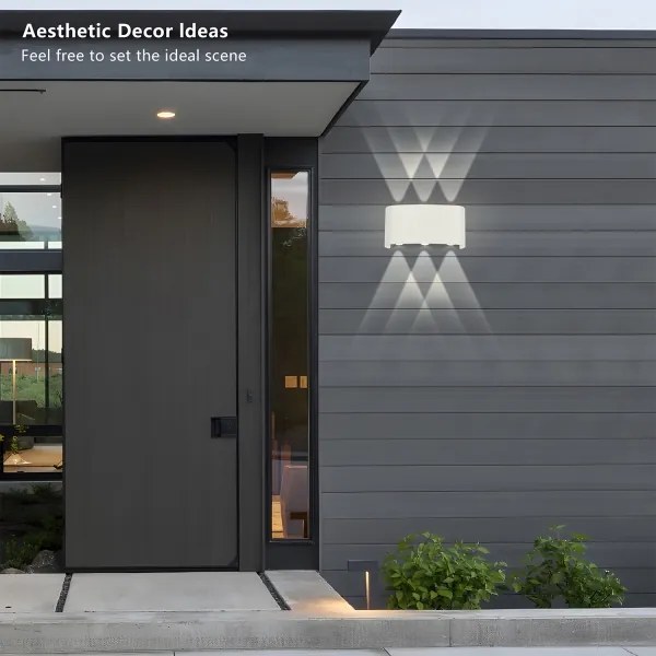 Brilagi - Aplică LED de exterior FLAREBOX, 6W, 230V, alb, IP65