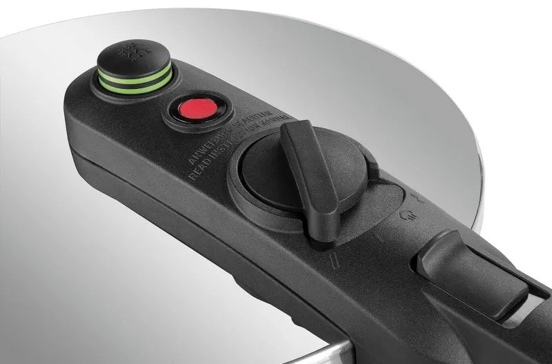 Oală sub presiune Zwilling EcoQuick II 64243422, 4 l, 22 cm, 2 setări, Supapă de siguranță, Oțel inoxidabil 18/10, Inducție, Argint