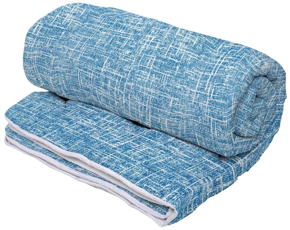 Pilota de iarna, Jeans, microfibra matlasata, 180x200 cm, 350g/mp