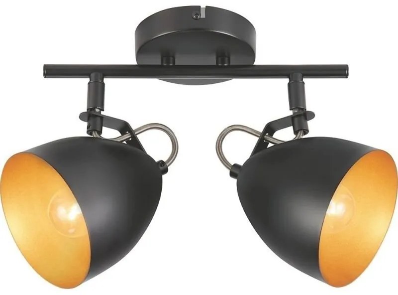 Lustra cu 2 spoturi metal negru LASABEZ