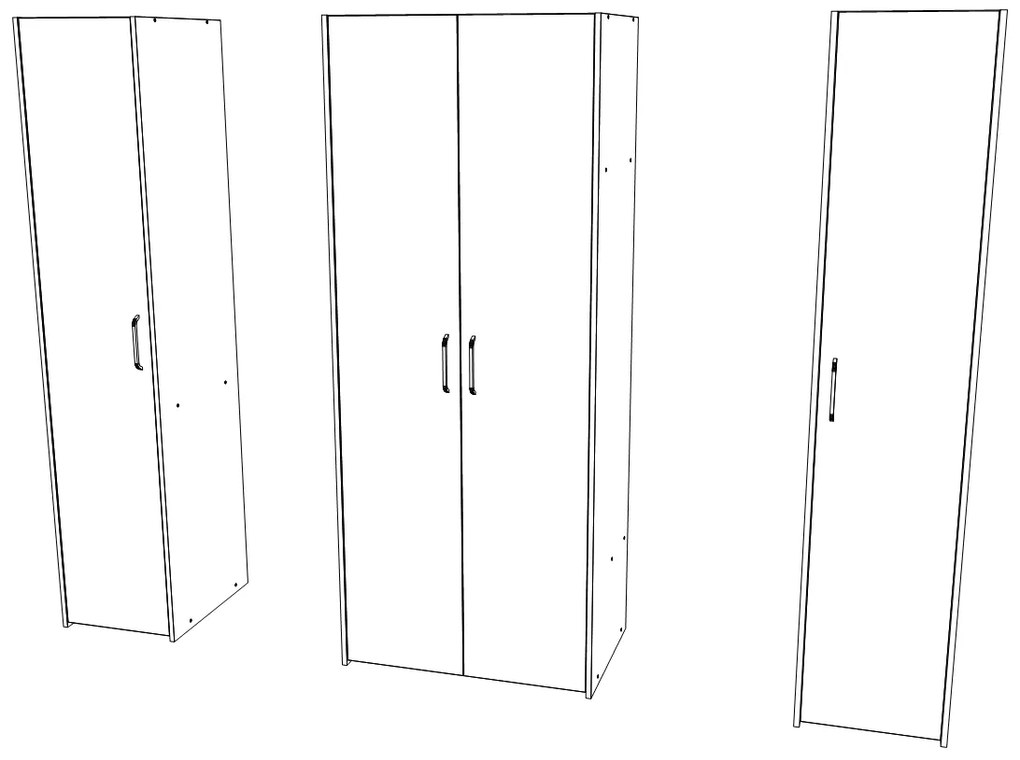 Dressing Malmo V4, Stejar Alb/Antracit, L 165 cm