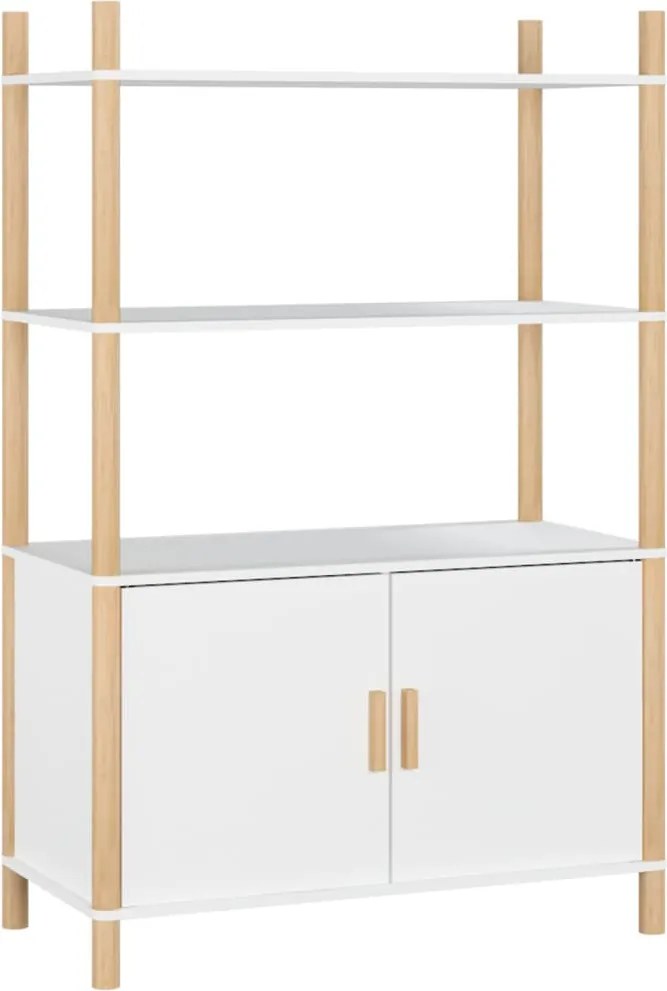 vidaXL Dulap înalt, alb, 80x40x121, cm lemn prelucrat
