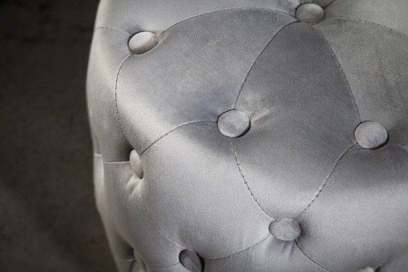 Taburete Modern Barock 35cm, gri/ auriu