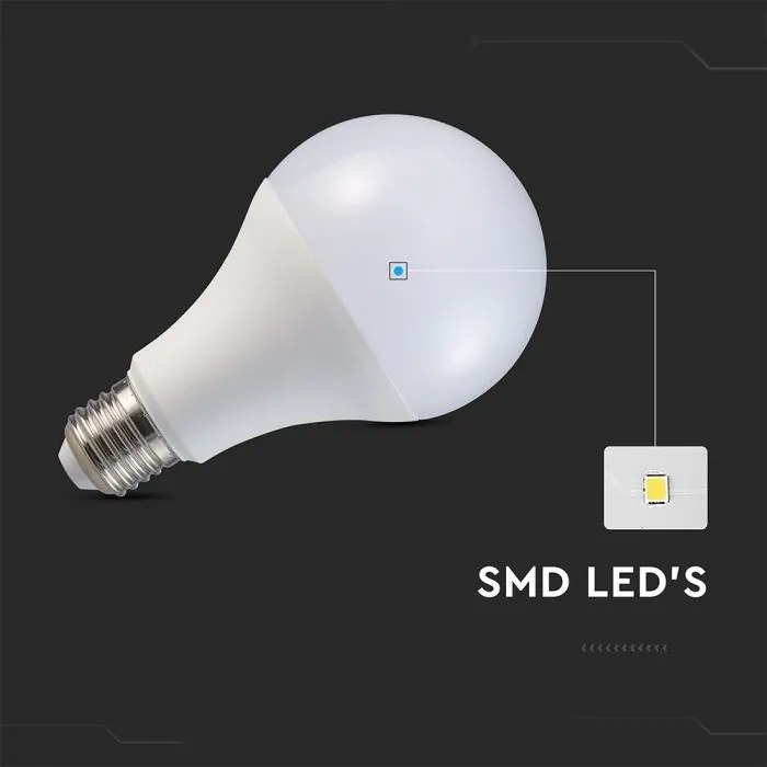 Bec LED E27, 20W (150W), V-TAC, A80, 2452lm, Lumina Rece (6500K)