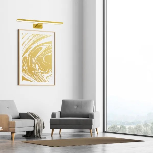 Aplică LED pentru tablouri PINTO LED/12W/230V aurie