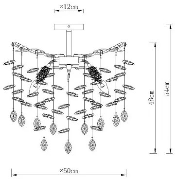 Globo 64138DG - Candelabru pe tijă QUEENA, 6xE14/40W/230V, auriu