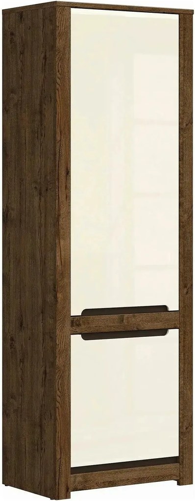 Dulap RUSO, bej/stejar april, PAL, cu 2 usi, 69x46x205 cm