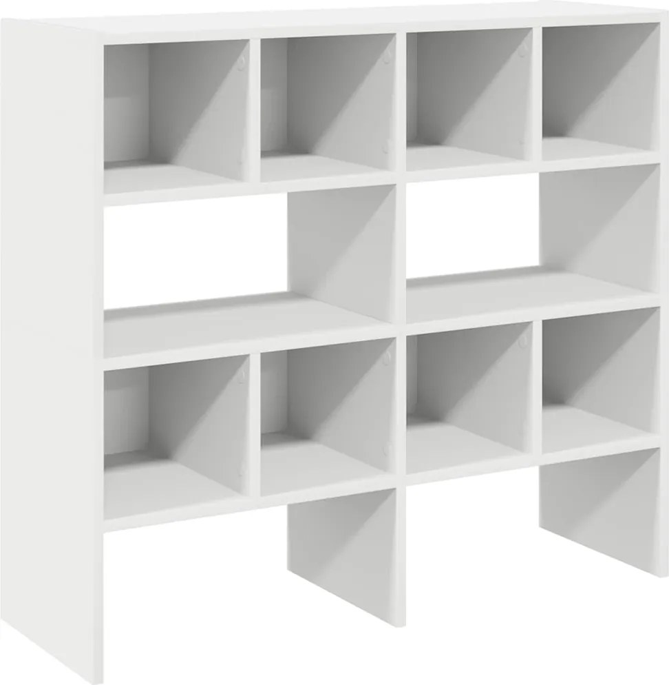 vidaXL Rafturi pantofi 2 buc stivuibile alb 89,5x30x40 cm