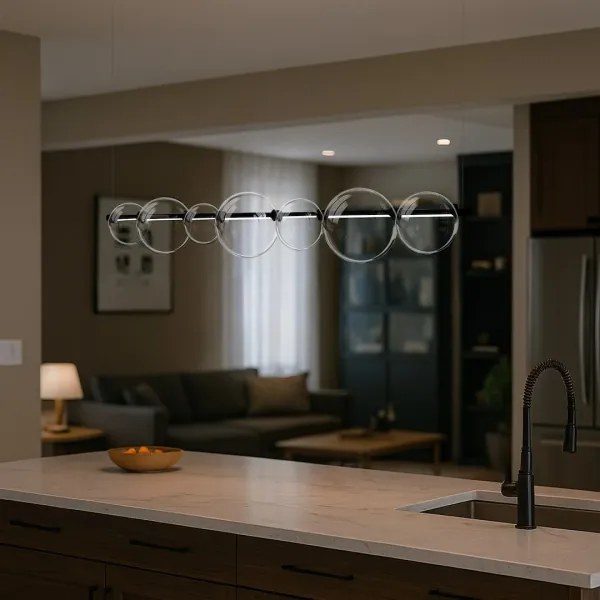 Lustră LED pe cablu ATOLA LED/19W/230V negru/transparent