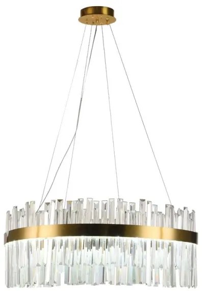 Lustră LED dimabilă pe cablu LED/110W/230V 3000-6500K auriu + telecomandă