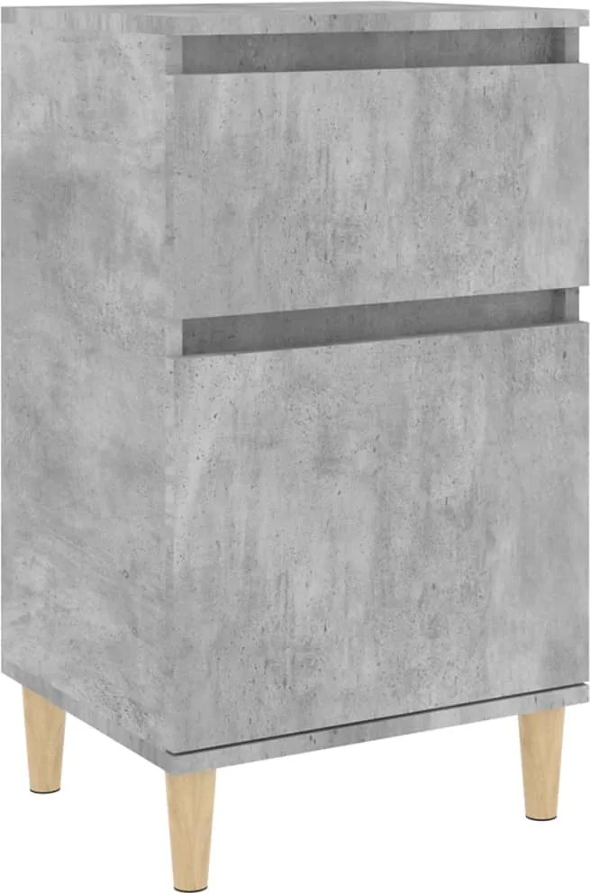 vidaXL Noptieră, gri beton, 40x35x70 cm