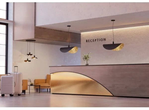 Lustră pe cablu Eglo 390429 SACEDA 1xE27/40W/230V 80 cm negru/auriu