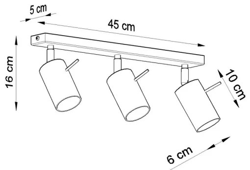 Lampă spot RING 3 3xGU10/40W/230V alb
