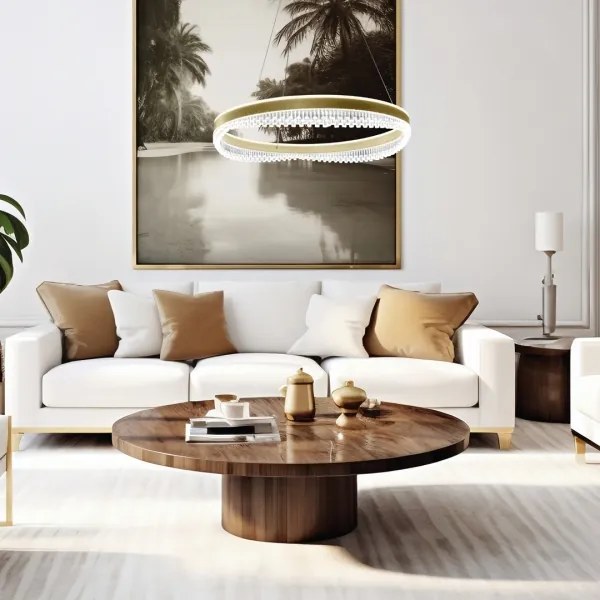 Lustră LED pe cablu LED/52W/230V d. 60 cm auriu