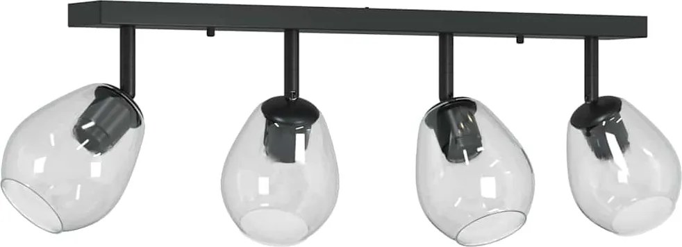 vidaXL Spot de tavan Negru 73.5 x 13 x 26 cm Sticlă și Metal