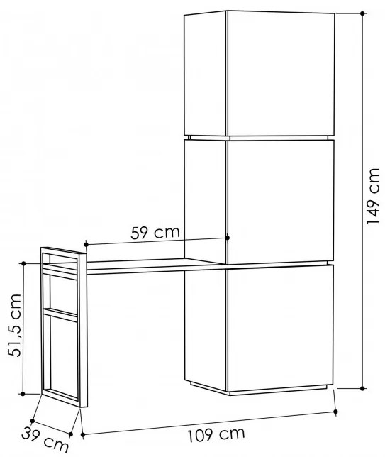 Dulap Pantofi Mello - Oak