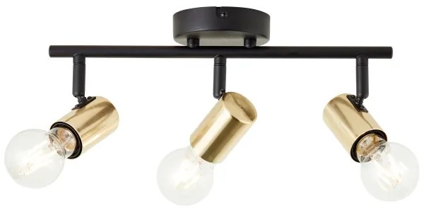 Brilliant - Plafonieră cu 3 spoturi KERRY 3xE27/40W/230V negru/alamă