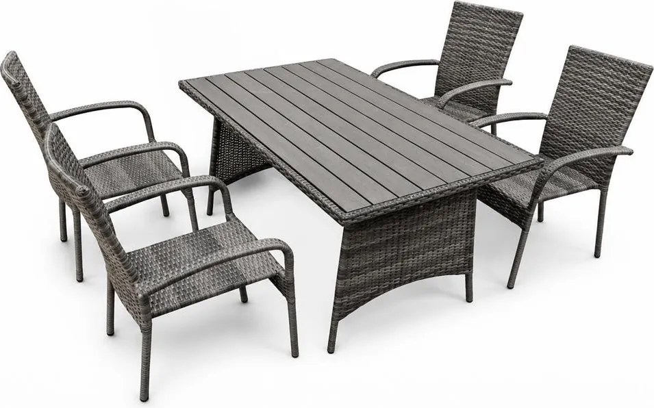 Set mobilier de grădină pentru dining AVENBERG TAVOLO gri