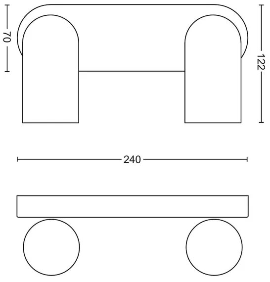 Philips 50582/31/PN - Lampa spot MYLIVING PONGEE 2xGU10/5,5W/230V