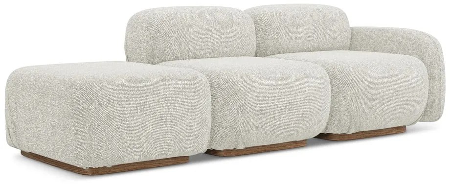 Șezlong modular crem (cu colț pe partea dreaptă) Ailani – Makamii