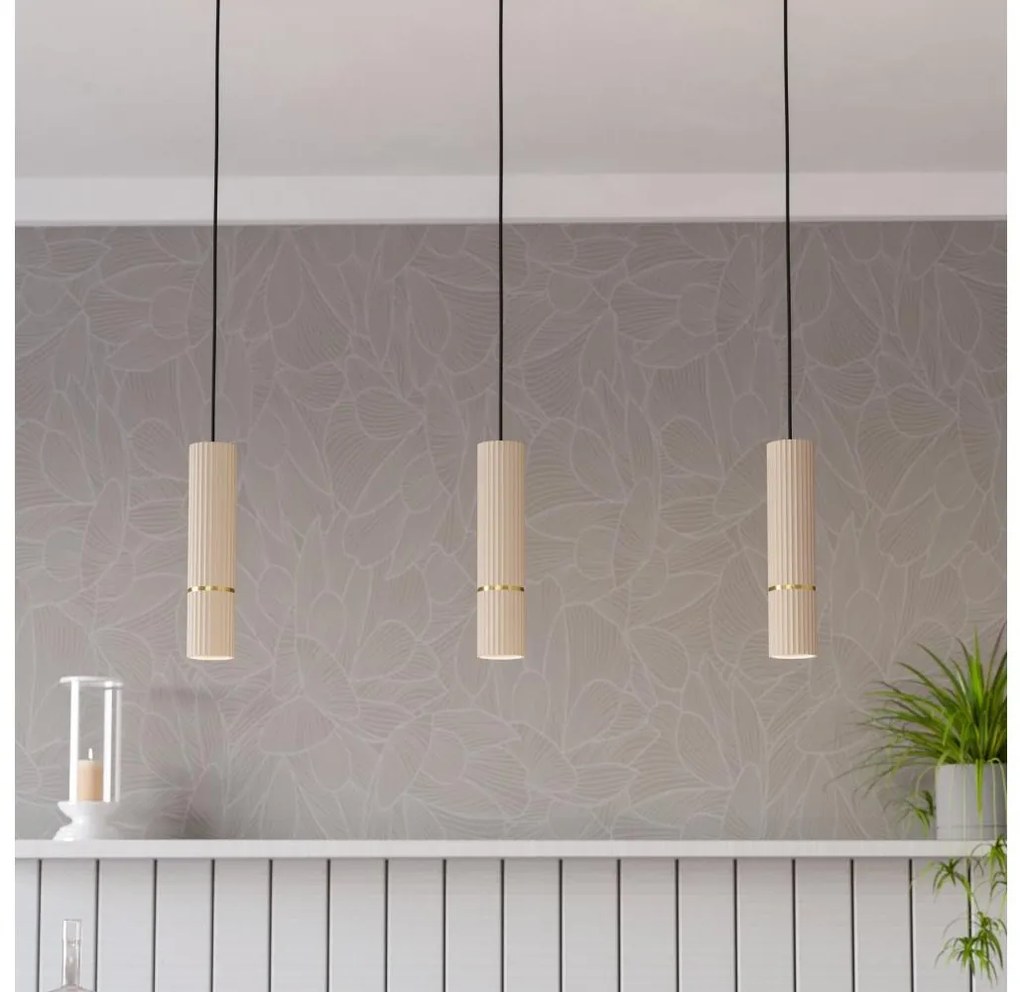 Lustră LED pe cablu Eglo 901152 CAMINIA 3xGU10/5W/230V 3000K bej