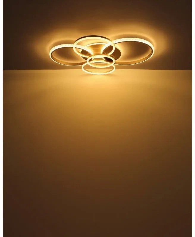 Plafoniera LED metal sampanie cristale acrilice LORELEI