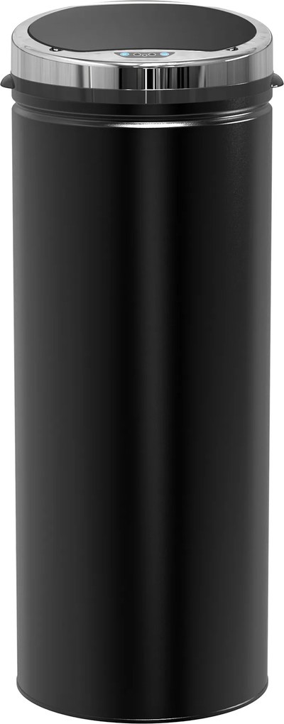 HOMCOM Coș de Gunoi Inteligent cu Senzor, 50L, Oțel Inox și Plastic, Negru, 30.5x30.5x81.5cm | Aosom Romania