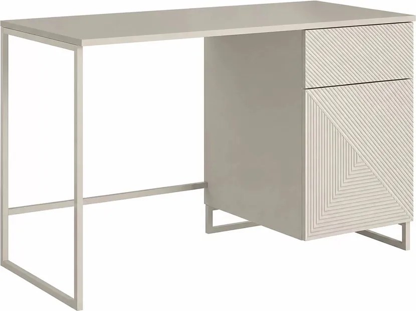 Biurou modern Asha 120 cm cu sertar - culoare cașmir / cadru cașmir