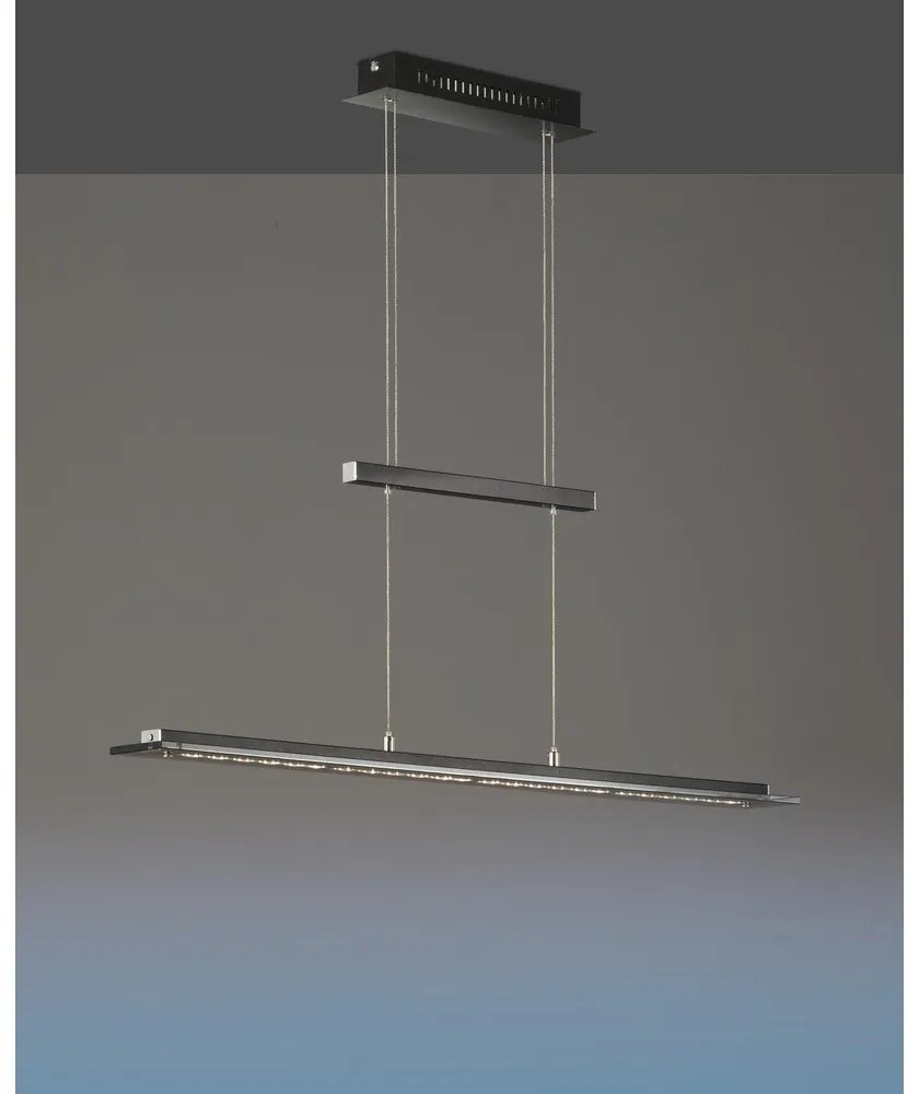 Lustră neagră LED cu intensitate reglabilă din metal Tenso – Fischer &amp; Honsel