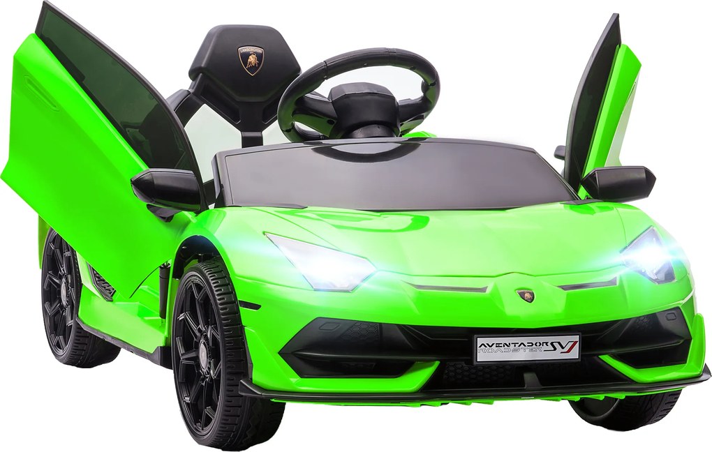 HOMCOM Mașinuță Electrică pentru Copii de 3-5 Ani cu Uși Fluture și Telecomandă, 107,5x63x42 cm, Verde | Aosom Romania