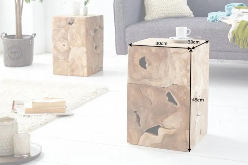 Masuta design unicat Square 30cm Teak