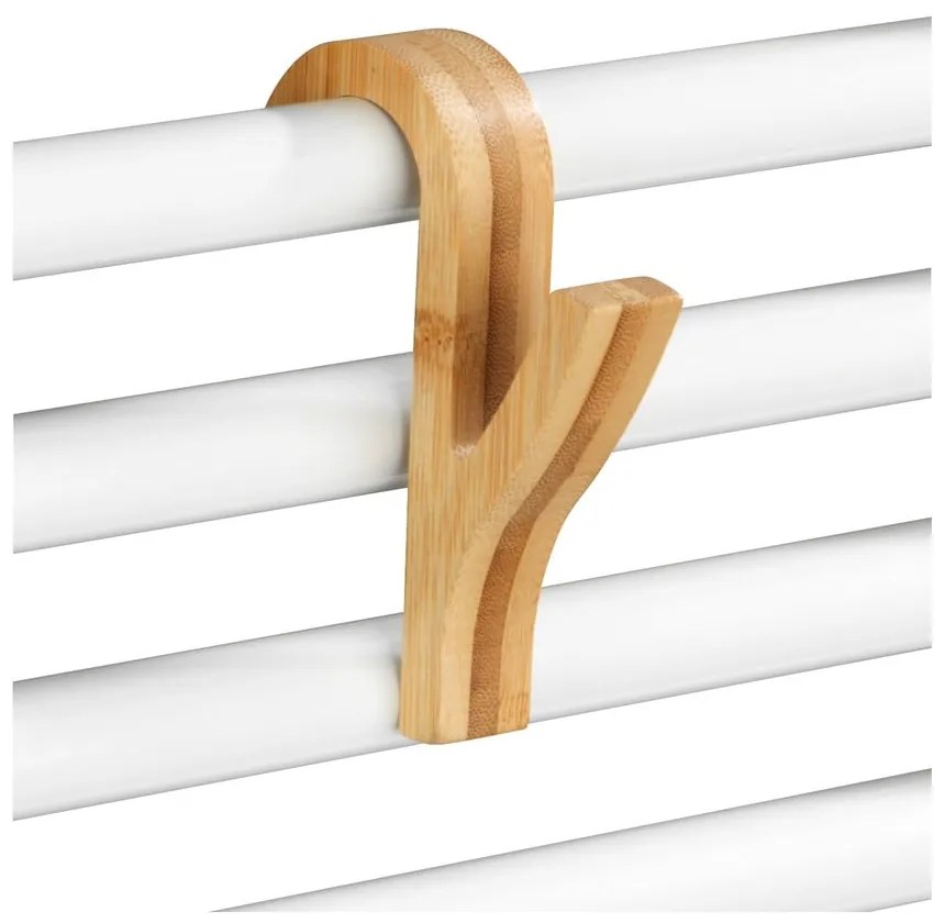 Cârlige în culoare naturală 2 buc. suspendate din bambus – Wenko