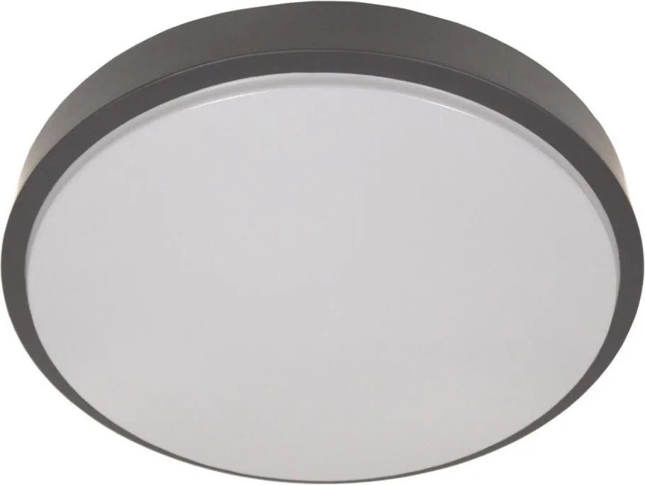 Plafonieră cu senzor WILTON 2xE27/60W/230V, Ø 33 cm, antracit