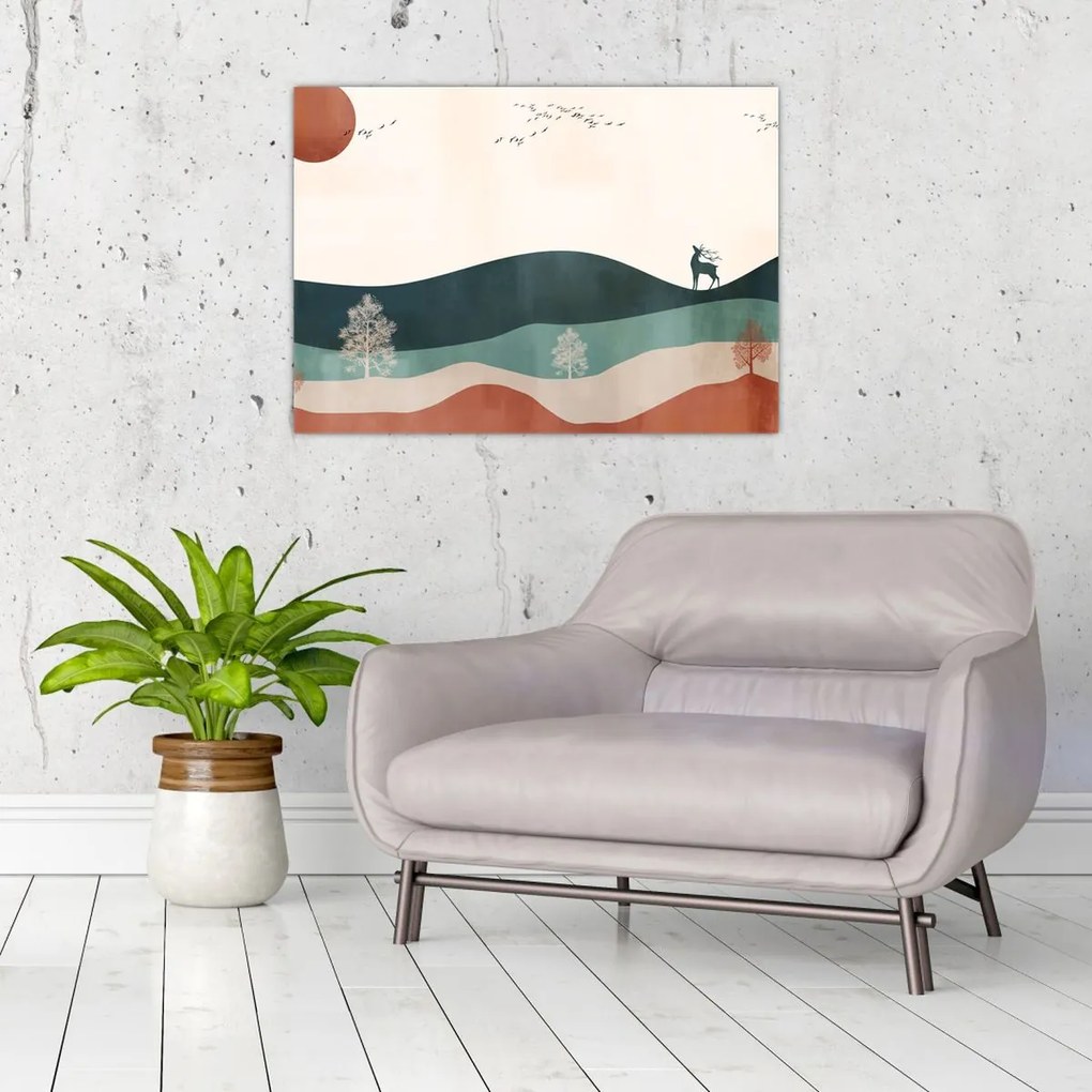 Tablou - Peisaj ilustrat (70x50 cm)