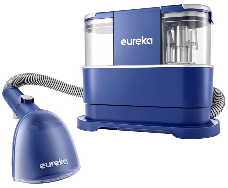 Aspirator pentru pete Eureka NEY100, 400W, 12.5 kPa, Curatare uscata si umeda, Capacitate apa curata si murdara 1.5l/0.8l, Albastru