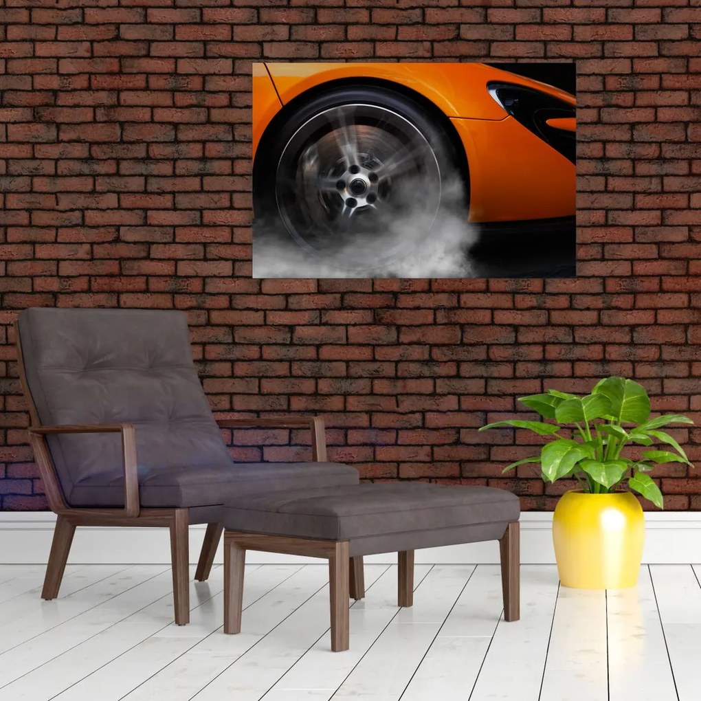 Tablou - Mașină sport portocalie (90x60 cm)