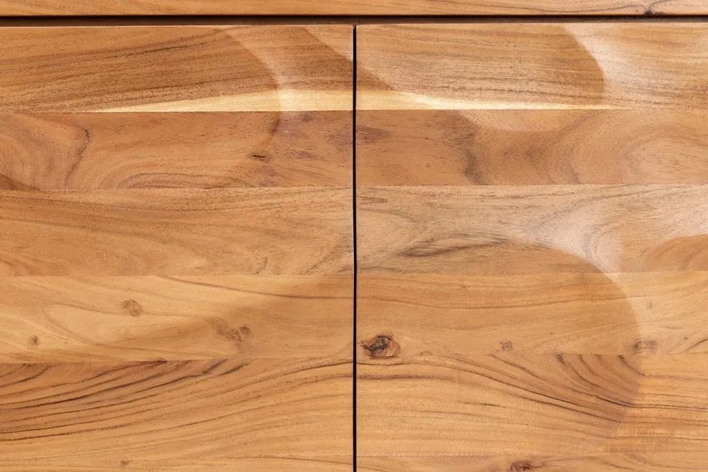 Comoda cu model 3D ondulat, Lemn Salcam Natur DESERT 160cm