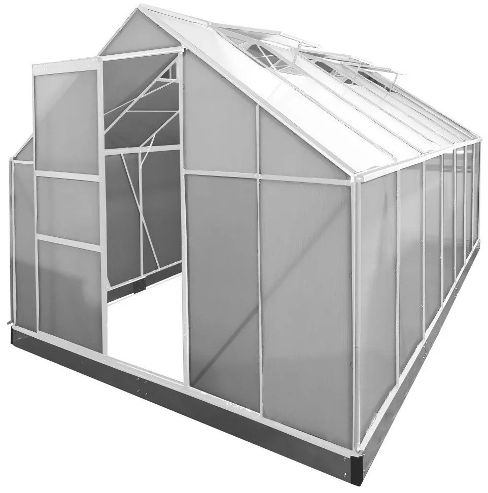 Seră din policarbonat 250 x 430 x 124/205 cm