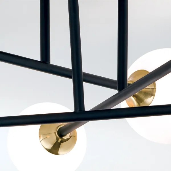 Lustră aplicată Orion DL 7-786/6 SNOWWHITE 6xG9/20W/230V d. 84 cm negru/auriu