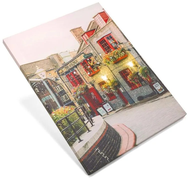 Pictură murală,restaurant în port, 32 LED, 30 x 40 cm