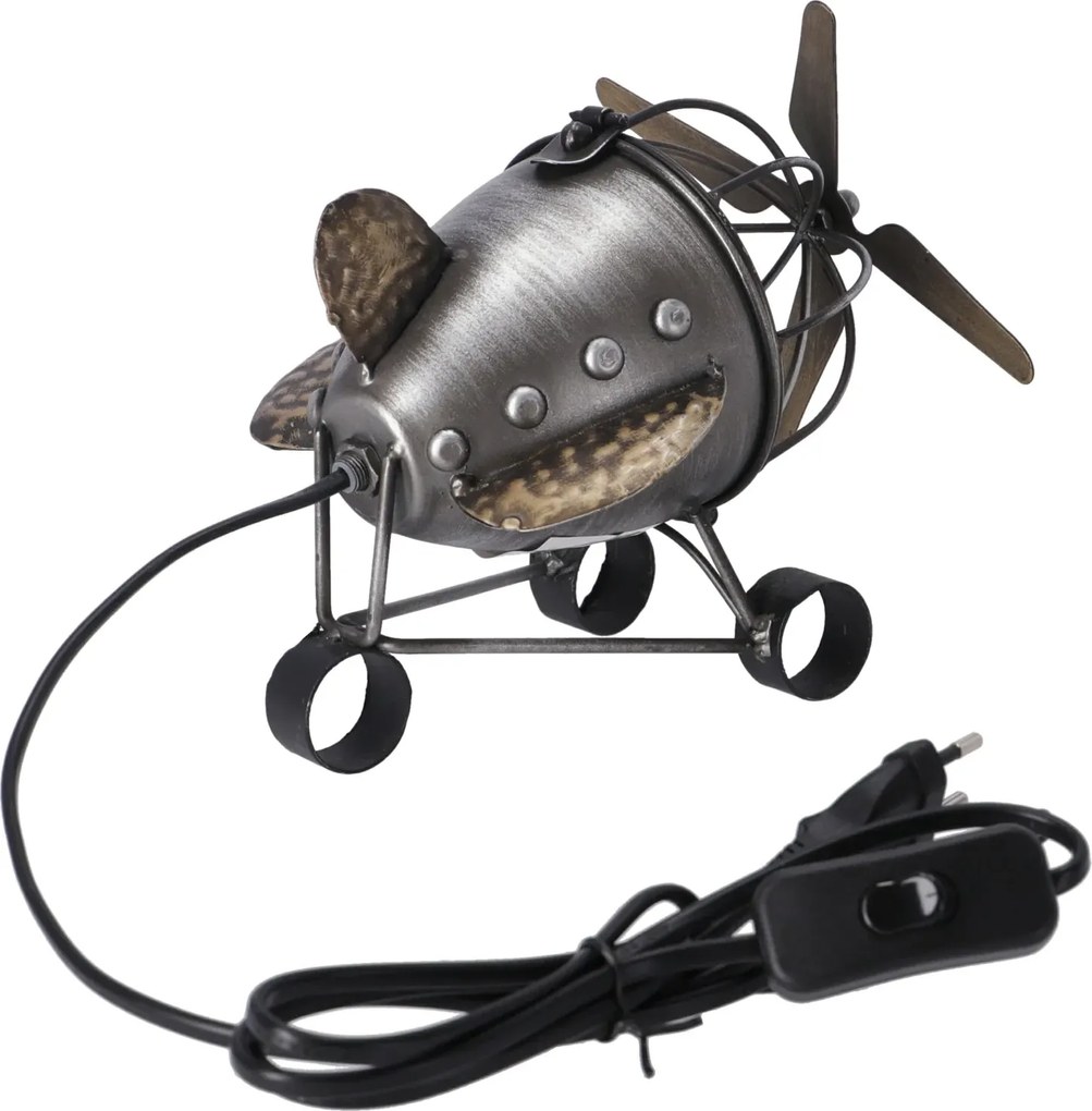 Lampa de masa Stil Industrial Avion h 23 cm